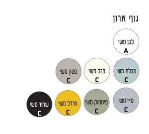 ארון תלוי דגם סליידר - SLIDER עומק 47 ס"מ עם כיור סקיני חרס לבן 122 ס"מ סניטק