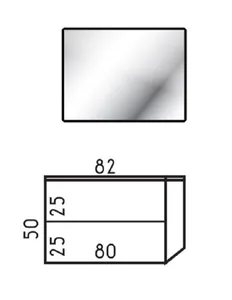 ארון תלוי דגם באלי - BALI עומק 47 ס"מ עם כיור סקיני חרס לבן 82 ס"מ סניטק