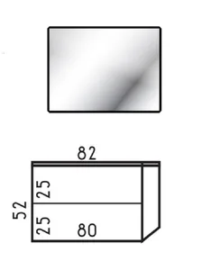 ארון תלוי דגם אקווסיל - AQUASIL עומק 47 ס"מ עם כיור סקיני חרס לבן 82 ס"מ סניטק