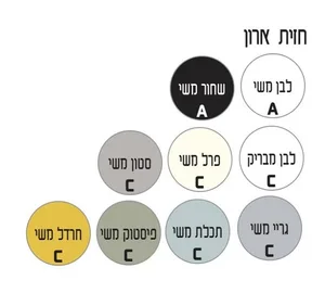 ארון תלוי דגם פאבלו - PABLO עומק 40 ס"מ עם כיור רובי חרס לבן 62 ס"מ סניטק