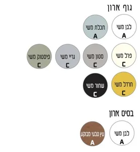 ארון תחתון דגם סבסטיאן - SEBASTIAN עם כיור סקיני חרס לבן 72 ס"מ סניטק