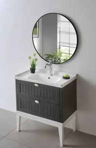 ארון תחתון דגם סוהו - SOHO עם כיור סקיני חרס לבן 72 ס"מ סניטק