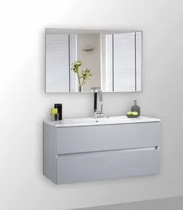 ארון תלוי דגם אקווסיל - AQUASIL עומק 40 ס"מ עם כיור רובי חרס לבן 102 ס"מ סניטק