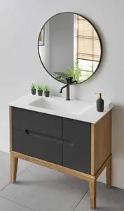 ארון תחתון דגם ג'ובאני - JOVANI עם כיור סקיני חרס לבן 82 ס"מ סניטק