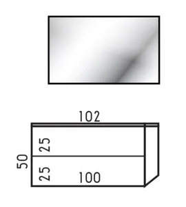 ארון תלוי דגם רימקס - REMAX עומק 47 ס"מ עם כיור סקיני חרס לבן 102 ס"מ סניטק