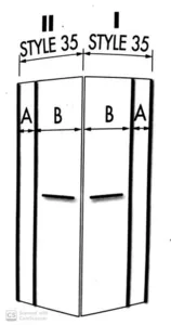מקלחון פינתי סטייל 35 - 129991STYLE 35 בהתחייבות למחיר הנמוך ביותר!!! סניטק