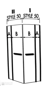 מקלחון פינתי סטייל 50- STYLE 50 129991 בהתחייבות למחיר הנמוך ביותר!!! סניטק
