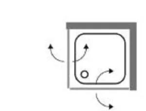 מקלחון וירג'יניה - VIRGINIA פינתי במגוון מידות סניטק