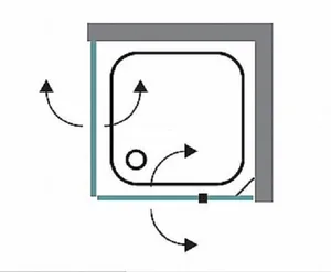 מקלחון לאגו - LAGO ממידה 78 ס"מ עד מידה 110 ס"מ סניטק
