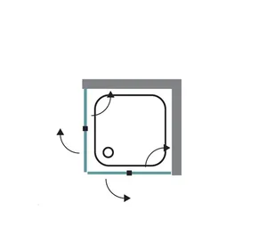 מקלחון קינגסטון - KINGSTONE פינתי במגוון מידות סניטק