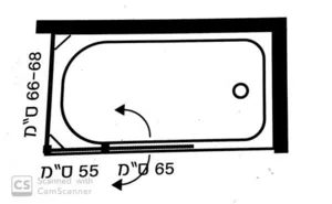 אמבטיון בלה B + דופן צד 66-68 ס"מ סניטק