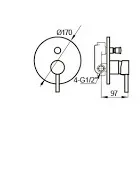 מערכת קיר 4 דרך דגם סודלייט ניקל - ZV0433CH סניטק