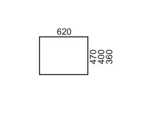 משטח קוריאן לכיור מונח 62 ס"מ לבן מט KORIAN סניטק