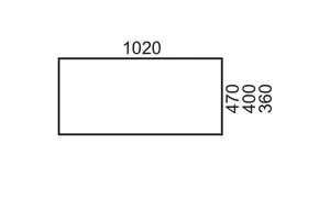 משטח קוריאן לכיור מונח 102 ס"מ לבן מט KORIAN סניטק