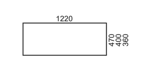 משטח קוריאן לכיור מונח 122 ס"מ לבן מט KORIAN סניטק