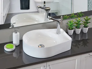 כיור מונח 50X40 ס"מ דגם נוף NOF לבן סניטק