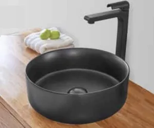 כיור מונח 36 ס"מ רוז שחור מט ROSE סניטק