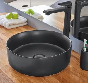 כיור מונח 36 ס"מ רוז שחור מט ROSE סניטק