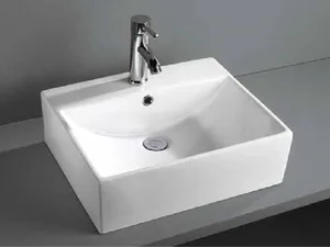 כיור מונח/תלוי 50X40 ס"מ דניו לבן מבריק DANIO סניטק