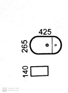 כיור מונח 42.5X26.5 ס"מ בלום BLOOM סניטק