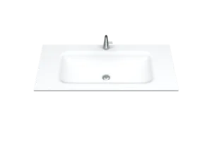 כיור אינטגרלי 82X47 ס"מ קוריאן לבן מט KORIAN סניטק