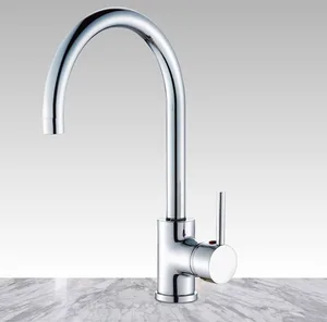 ברז מטבח גבוה פיה מסתובבת ניקל ZV0122CH סניטק