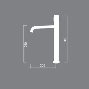 ברז מיקסר גבוה שחור מט עם ידית שיש - PL0633K סניטק