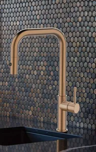 ברז מטבח נשלף פיה מסתובבת ומזלף דו מצבי שחור מט OB0807K סניטק