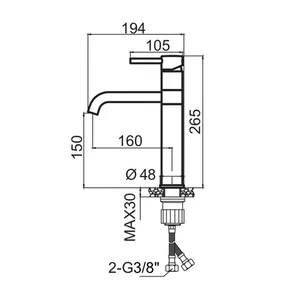 ברז לכיור רחצה פיה מסתובבת זהב מוברש ZV0445G סניטק