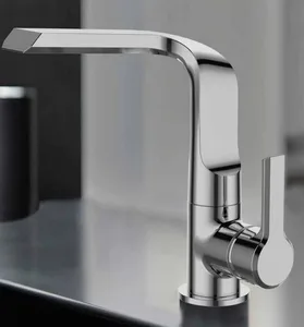 ברז לכיור רחצה בעיצוב יוקרתי פיה מסתובבת שחור מט ZV0124K סניטק