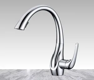 ברז מיקסר גבוה פיה מסתובבת מזלף נשלף דו מצבי ניקל - OB0802CH סניטק