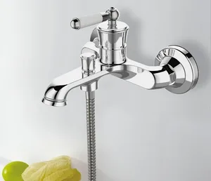 סוללה לאמבטיה רטרו צינור ומזלף דגם ויולה ניקל - AN0526CH סניטק