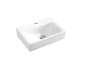 כיור מונח/תלוי 44.5X31 ס"מ דגם קריה לבן מבריק KRIA סניטק