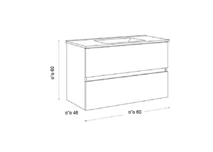 ארון תלוי 60/46 ס"מ דגם ברגמה BARGEMA DorRaphael