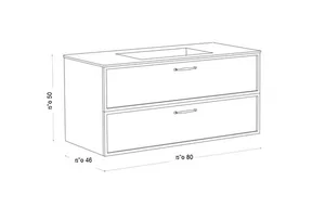 ארון תלוי 80/46 ס"מ דגם מיאמי אינטגרלי MIAMI DorRaphael