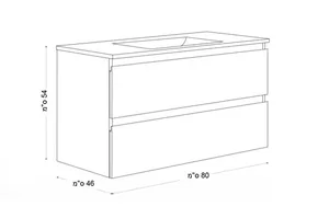 ארון תלוי 80/46 ס"מ דגם מאיור בוצ'ר MAYOR DorRaphael