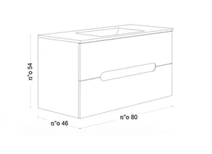 ארון תלוי 80/46 ס"מ דגם טולדו אינטגרלי TOLEDO DorRaphael