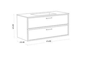 ארון תלוי 60/46 ס"מ דגם מיאמי ב'וצר MIAMI DorRaphael