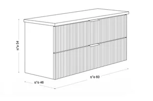 ארון תלוי 60/46 ס"מ דגם ליזי פלוס אינטגרלי LIZI PLUS DorRaphael