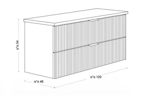 ארון תלוי 120/46 ס"מ דגם ליזי פלוס אינטגרלי LIZI PLUS DorRaphael