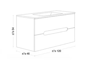 ארון תלוי 120/46 ס"מ דגם טולדו אינטגרלי TOLEDO DorRaphael