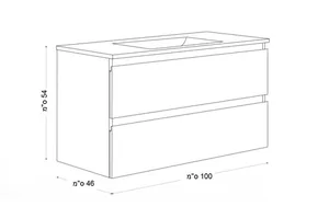 ארון תלוי 100/46 ס"מ דגם מאיור בוצ'ר MAYOR DorRaphael