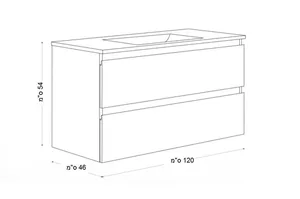 ארון תלוי 120/46 ס"מ דגם מאיור בוצ'ר MAYOR DorRaphael