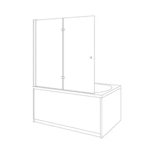 אמבטיון דלת הרמוניקה אלפים 120 ס"מ ניקל כרום DorRaphael