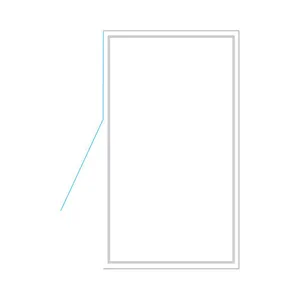 אמבטיון דופן קבועה + דלת כנף ג'קסון 120 ס"מ ניקל כרום DorRaphael