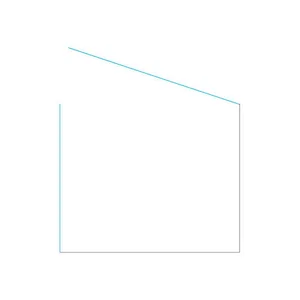 מקלחון פינתי דלת + דופן קבועה זכוכית אפורה אורורה 66-97 ס"מ שחור מט DorRaphael