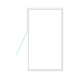 אמבטיון דופן קבועה + דלת כנף זכוכית אפורה ג'קסון 120 ס"מ שחור מט DorRaphael