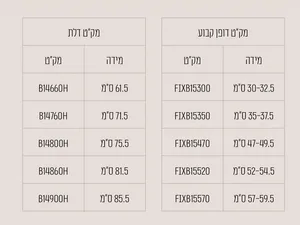 מקלחון חזית דופן קבועה + דלת על ציר זכוכית אפורה לוגן 92-145 ס"מ שחור מט DorRaphael