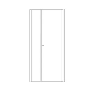 מקלחון חזית דופן קבועה + דלת על ציר ראסל 131-150 ס"מ שחור מט DorRaphael