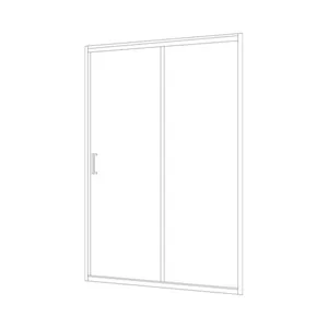 מקלחון חזית דופן קבועה ודלת אוונס 140-165 ס"מ ניקל כרום DorRaphael